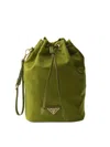 Prada Women's Re-nylon Pouch In Green