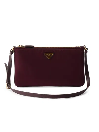 Prada Women's Re-nylon Pouch In Red