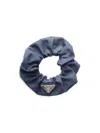 Prada Women's Re-nylon Scrunchie In Blue