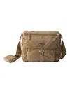 Prada Re-nylon Shoulder Bag In Brown