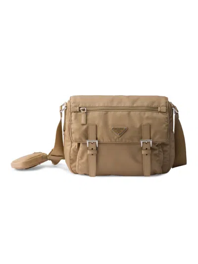 Prada Re-nylon Shoulder Bag In Brown