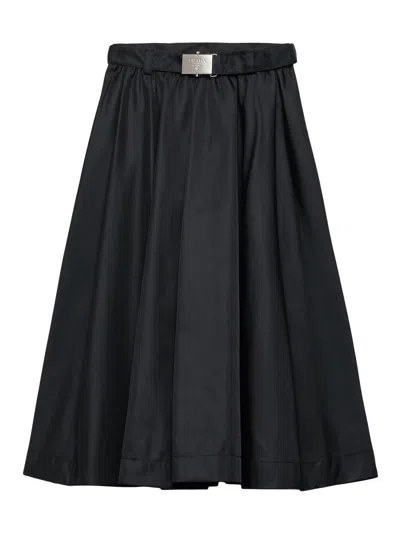 Prada Women's Re-nylon Skirt In Black