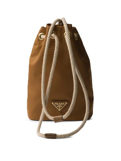 Prada Women's Re-nylon Smartphone Case In Brown