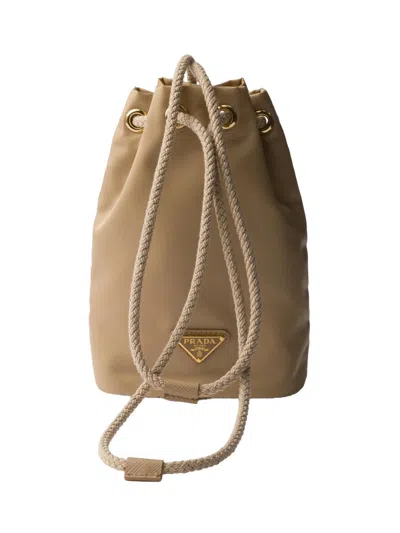 Prada Women's Re-nylon Smartphone Case In Sand
