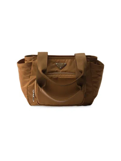 Prada Women's Re-nylon Tote Bag In Brown
