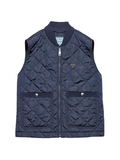 Prada Women's Re-nylon Vest In Blue