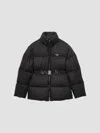 Prada Re-wool Down Jacket In Black