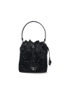 Prada Enamel Triangle-logo Tote Bag In Black
