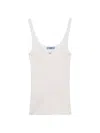 Prada Ribbed Cotton Top In Pattern