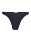 Prada Ribbed Knit Bikini Bottom In Blue