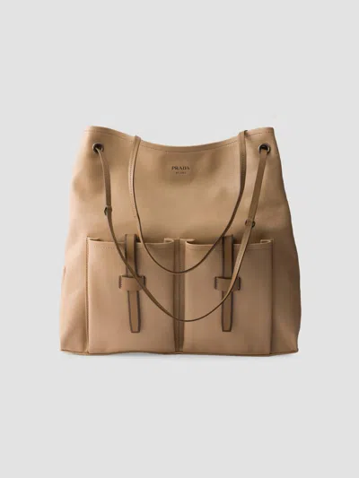 PRADA WOMEN'S ROUTE LARGE LEATHER SHOULDER BAG