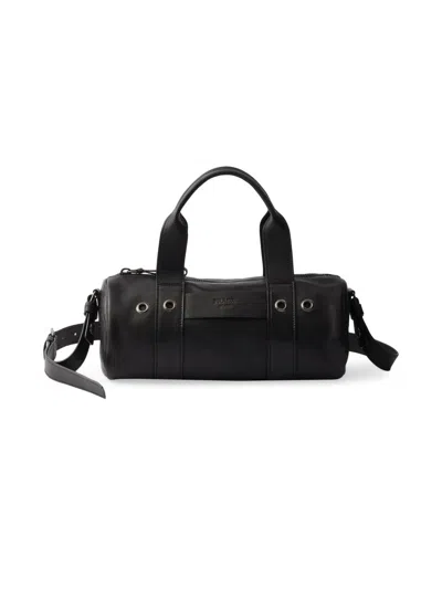 Prada Route Leather Cylindrical Shoulder Bag Handbag In Black
