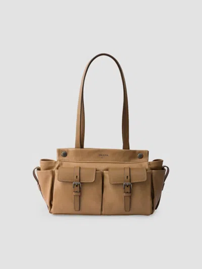 Prada Women's Route Medium Leather Tote Bag In Light Brown