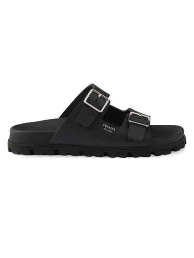 PRADA WOMEN'S RUBBER STRAP SLIDES