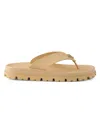 Prada Women's Rubber Thong Sandals In Nude