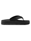 Prada Women's Rubber Thong Sandals In Black
