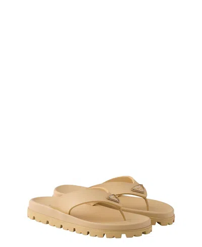 PRADA WOMEN'S RUBBER THONG SANDALS