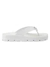 Prada Rubber Thong Sandals Flat Open Toe In White