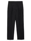 Prada Rush-stitch Wool Trousers In Black
