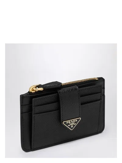 Prada Women's Saffiano And Smooth Leather Card Case