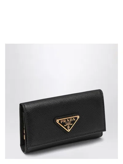 PRADA WOMEN'S SAFFIANO KEY RING WITH LOGO