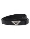 Prada Women's Saffiano Leather Belt In Metallic
