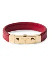 Prada Women's Saffiano Leather Bracelet In Red