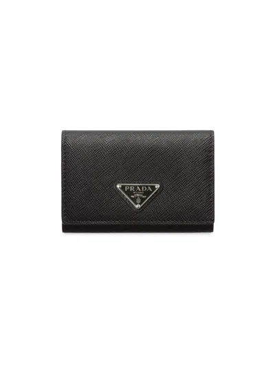 Prada Women's Saffiano Leather Card Holder In Multi