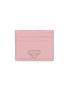Prada Women's Saffiano Leather Card Holder In Pink