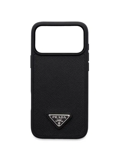 Prada Women's Saffiano Leather Case For Iphone 17 Pro Max In Pattern