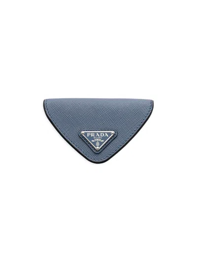 Prada Women's Saffiano Leather Coin Purse In Blue