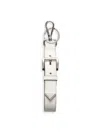 Prada Saffiano Leather Key Ring In Transparent
