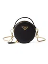 Prada Women's Saffiano Leather Mini Pouch In Black