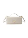 Prada Saffiano Leather Wallet With Shoulder Strap In Neutral