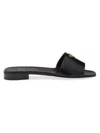 Prada Women Black Nappa Leather Slippers In Black
