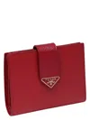 Prada Red Saffiano Small Wallet Women