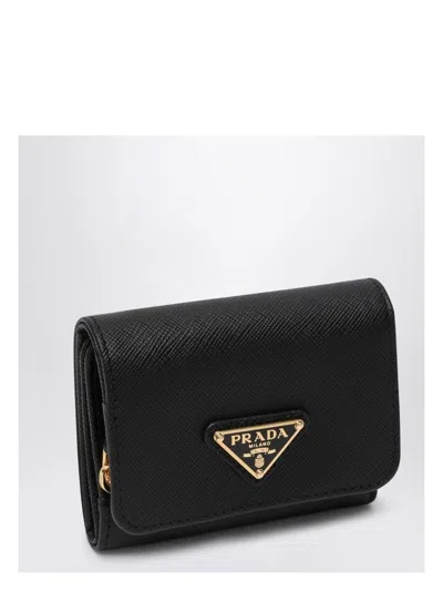 Prada Women's Saffiano Small Wallet In Black