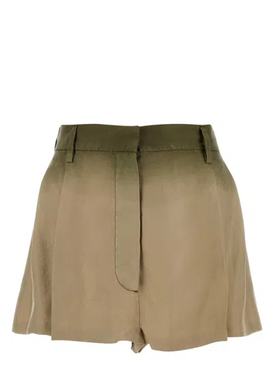 PRADA WOMEN'S SAGE SILK SHORTS