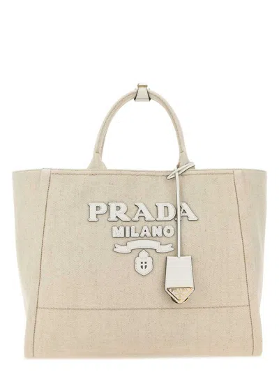 Prada Handbags In Beige O Tan