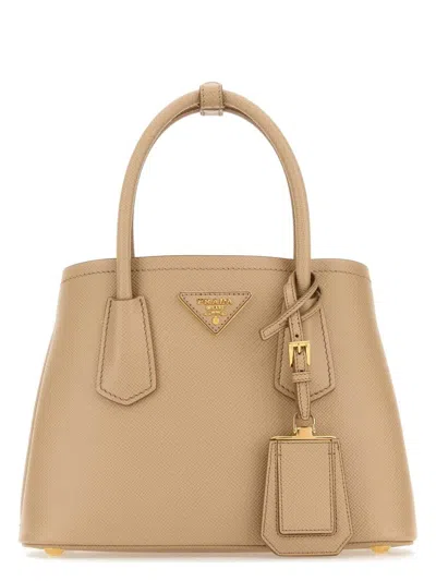 PRADA WOMEN'S SAND LEATHER HANDBAG