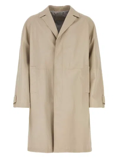 PRADA WOMEN'S SAND NAPPA LEATHER COAT