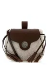 Prada Shearling Crossbody Bag With Tassel And Top Handle
