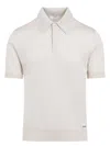 Prada Sand Silk Polo Shirt