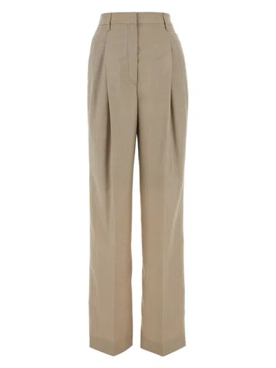 PRADA WOMEN'S SAND WOOL BLEND PANT