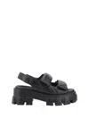 Prada Women Sandals With Lug Sole In Black