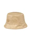 Prada Women's Satin Bucket Hat With Crystals In Gold