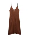 Prada V Neckline Midi Dress Backless Spaghetti Straps In Multi