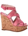 Prada Women's Satin Crisscross Strap Wedge Sandal (authentic Pre-loved)