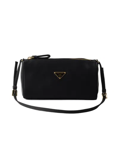 Prada Women's Satin Mini Shoulder Bag In Black