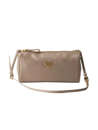 Prada Women's Satin Mini Shoulder Bag In Sand